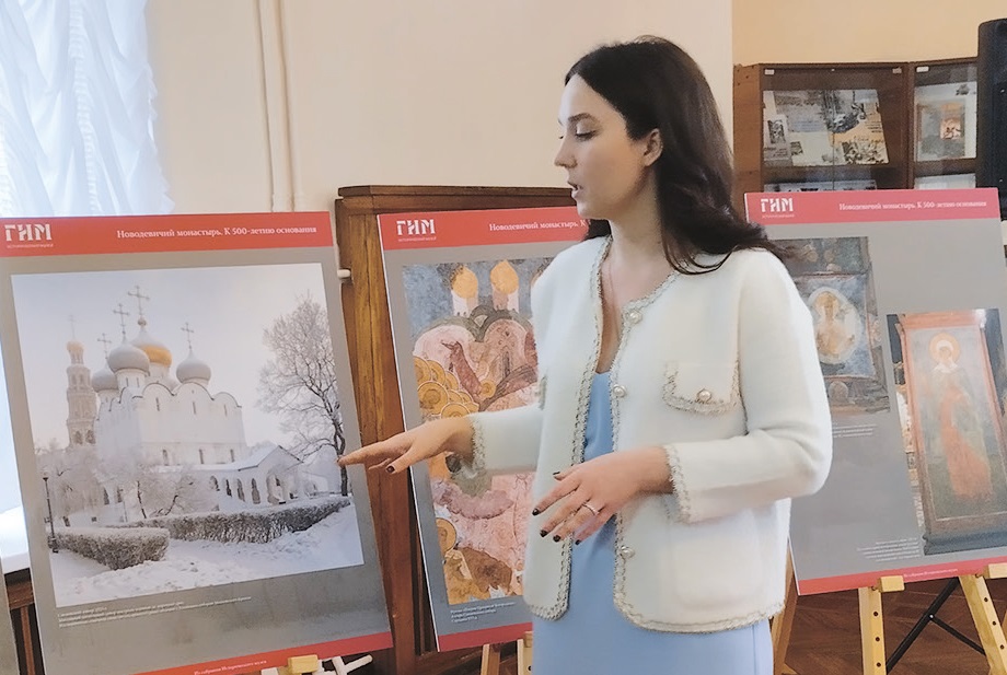 Падчас прэзентацыі выставы "Новадзявочы манастыр. Да 500-годдзя заснавання"